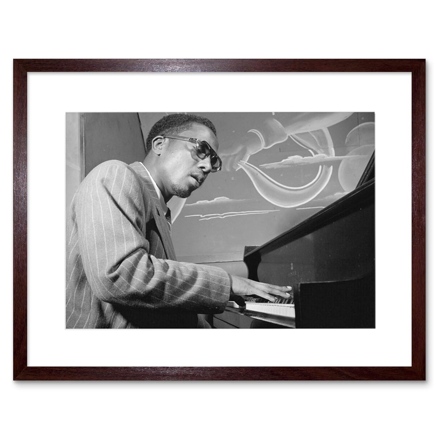 music 复古照片肖像犹太树立 thelonious monk 框架印画 f12x7618